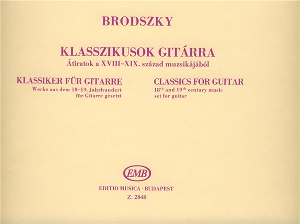 Klasszikusok Gitárra